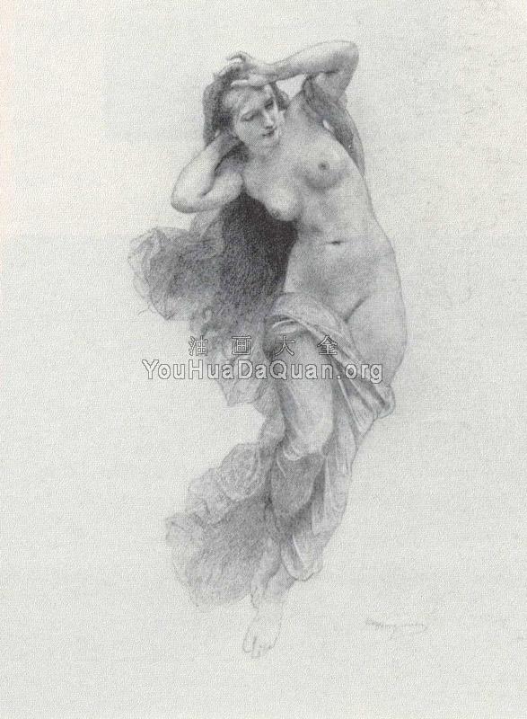 Sketch for Night - 威廉·阿道夫·布格罗